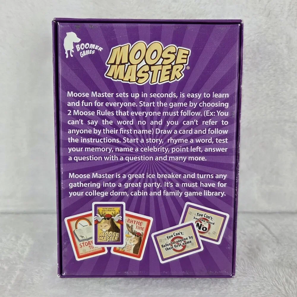 Moose Master Party Card Game 2021 Complete Boomer‎ Games Family Ice Breaker Fun